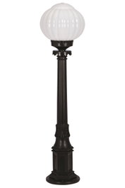 Opviq Lámpara de Suelo Exterior Negro y Blanco